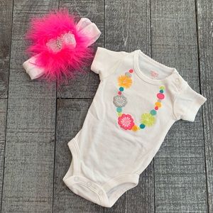 Carter’s Necklace Onesie & Headband